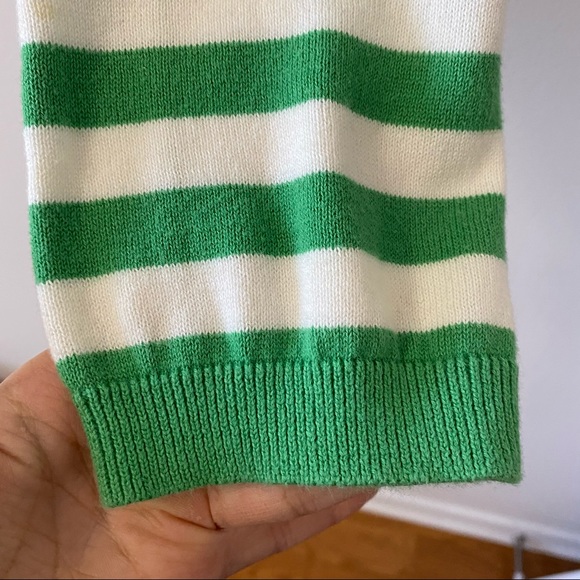 GAP GREEN & WHITE STRIPED CARDIGAN - Picture 3 of 10